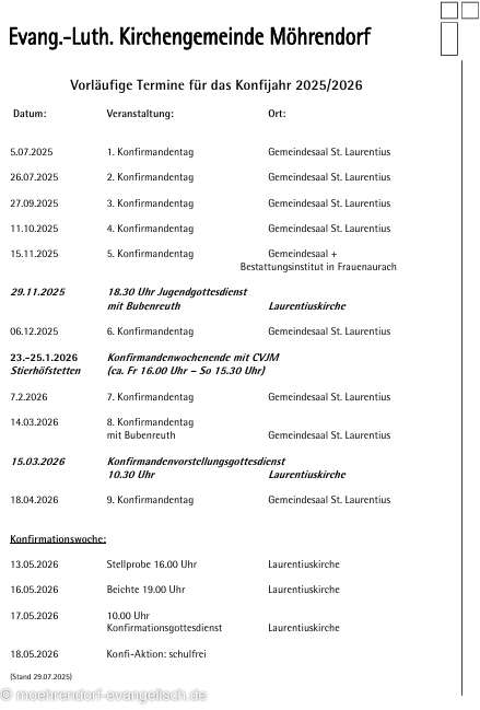 Read more about the article Konfirmandenzeit 2025/26