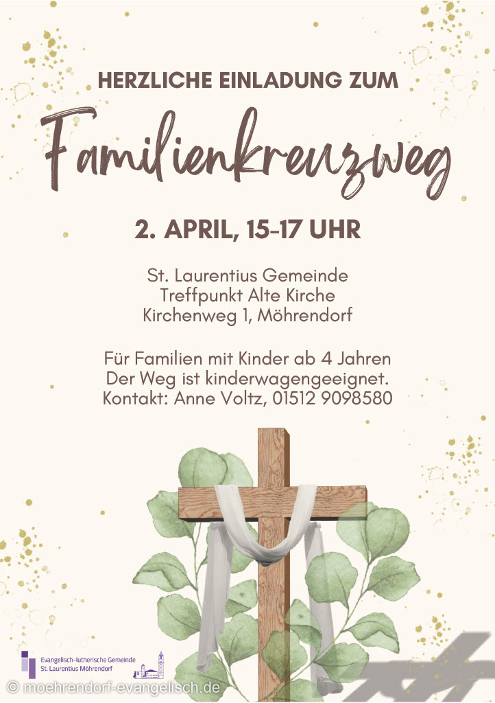 Read more about the article Familienkreuzweg – 02.April 2026, 15-17 Uhr
